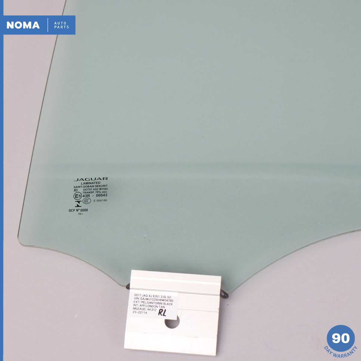 10-19 Jaguar XJ X351 SWB Rear Left Side Door Window Glass AW93F25713AD OEM - photo 7