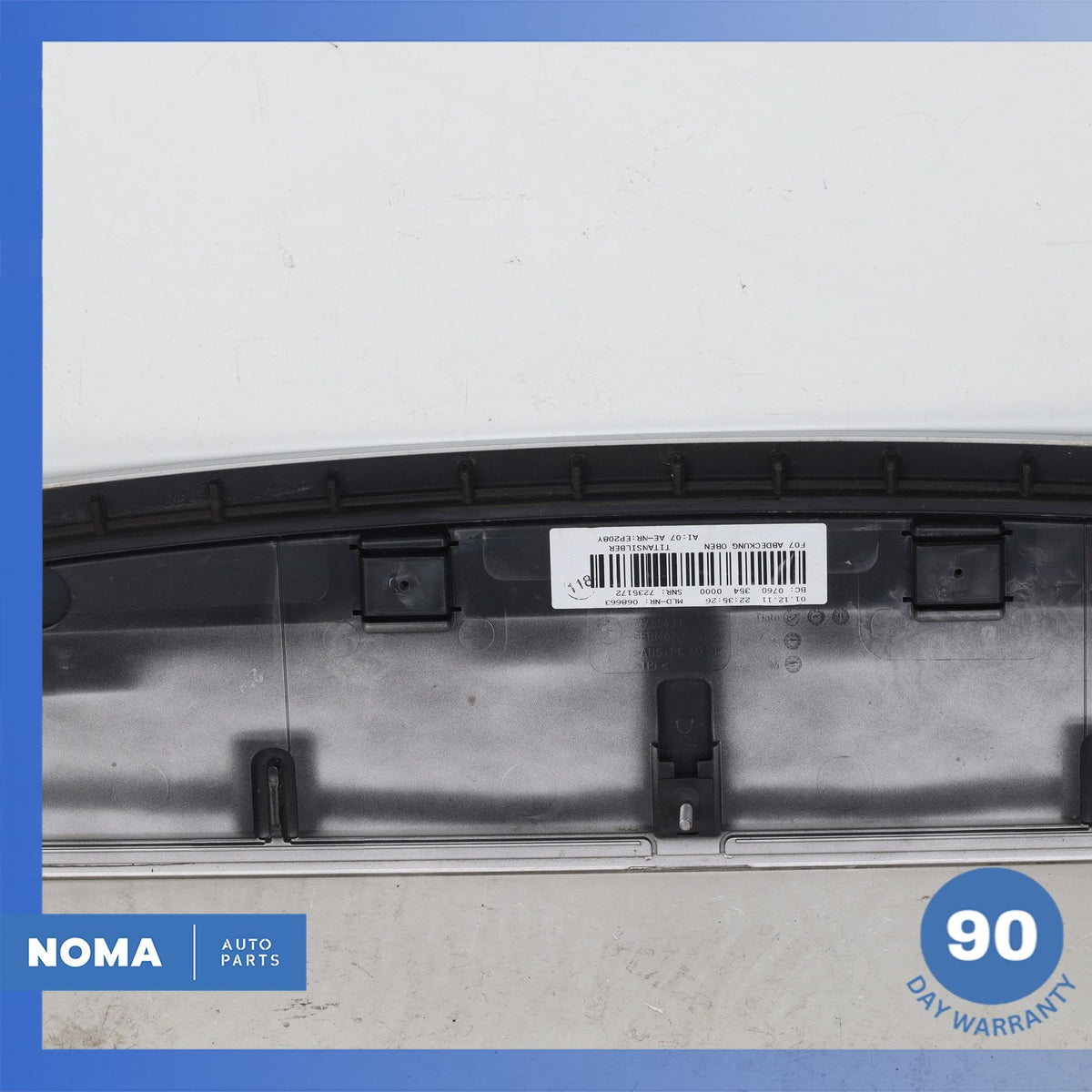 BMW F07 535i 550i GT Trunk Boot Upper Spoiler Cover Panel Silver OEM - photo 10