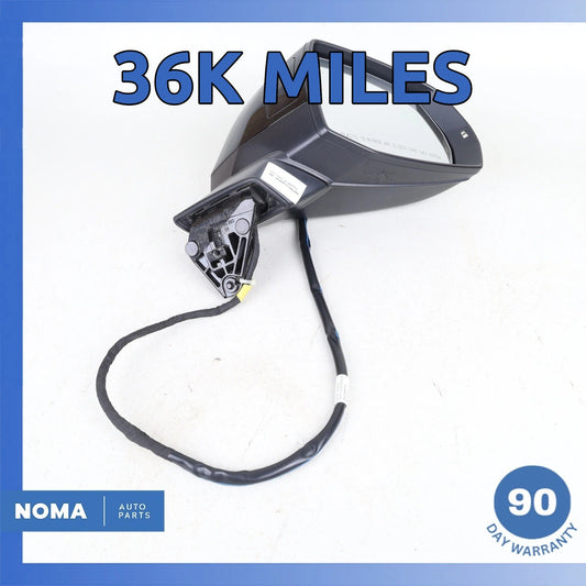 17-19 Audi 4M Q7 Right Rear Side View Door Mirror w/ Blind Spot Black OEM 36k - photo 1