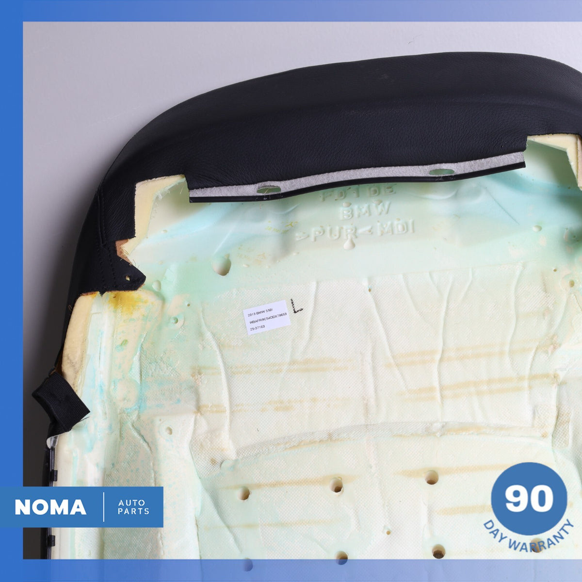 11-16 BMW F10 550i 528i Front Right or Left Top Upper Seat Cushion Black OEM - photo 15