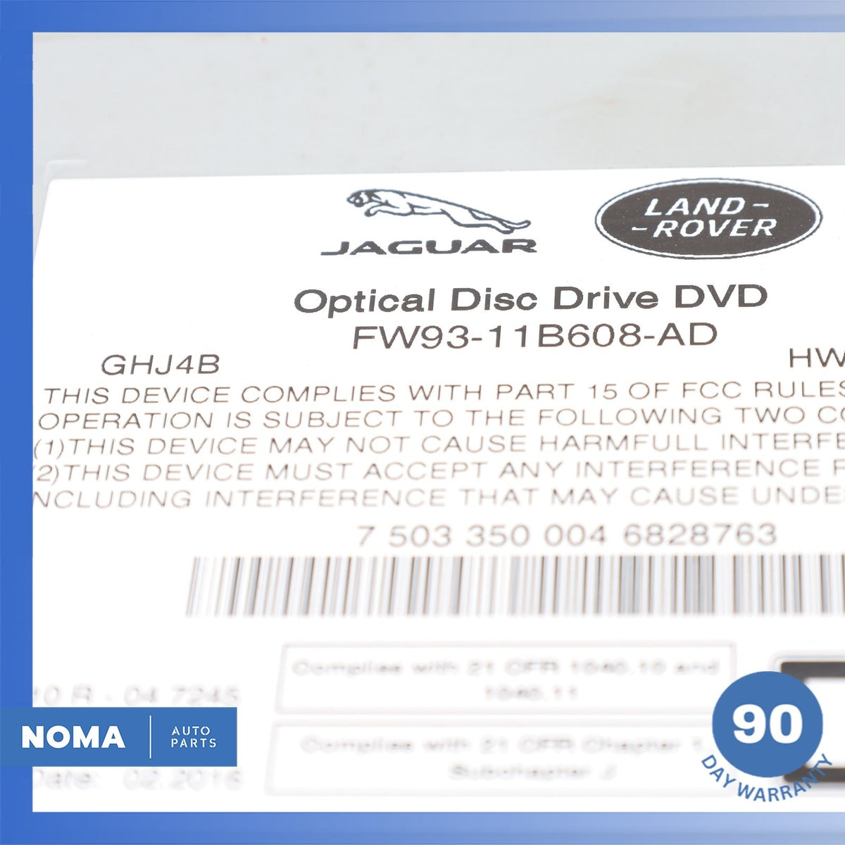 2016 Jaguar X351 XJ CD/DVD Disc Drive Player Unit FW9311B608AD OEM - photo 2