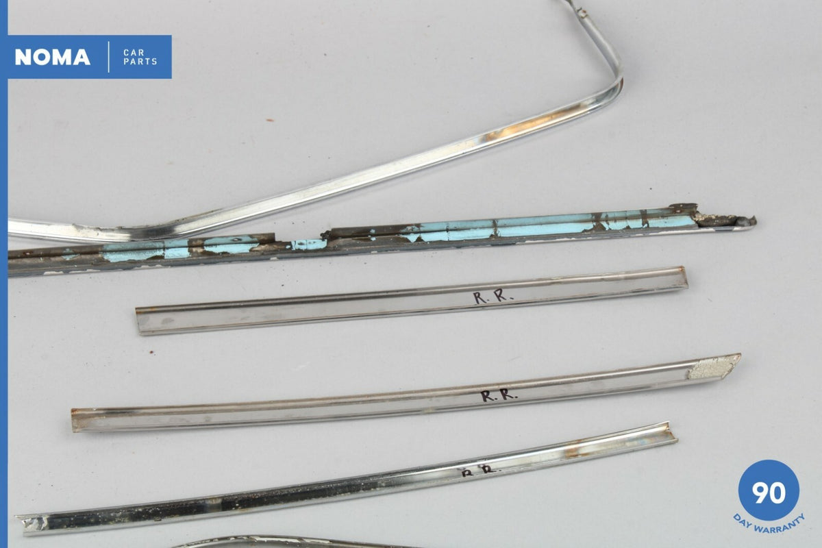 84-87 Jaguar XJ6 Series III Rear Right Side Door Window Molding Chrome Set OEM - photo 10