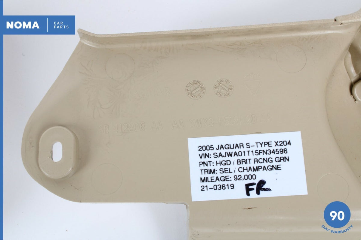 03-08 Jaguar X204 S-Type Front Right Seat Cover Trim Molding Set of 3 SEL OEM - photo 12