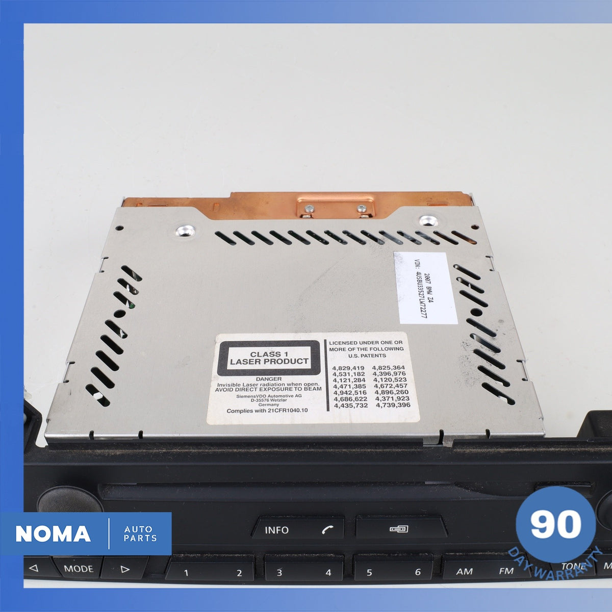 05-08 BMW E85 Z4 X3 Audio Radio Receiver Head Unit AM FM Player 9190000 OEM - photo 8