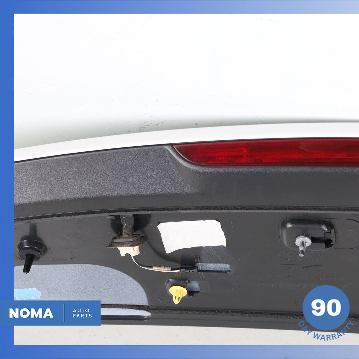 15-18 Audi 8U Q3 Rear Top Upper Lid Spoiler w/3rd Stop Lamp White OEM - photo 10