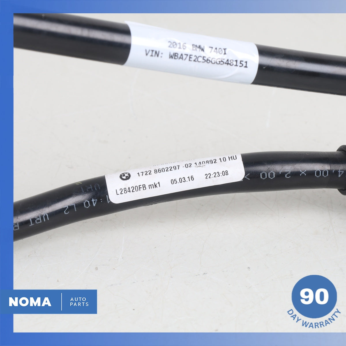 BMW G12 740i 530i Transmission Oil Cooler Hose Line Set OEM 76k - photo 4