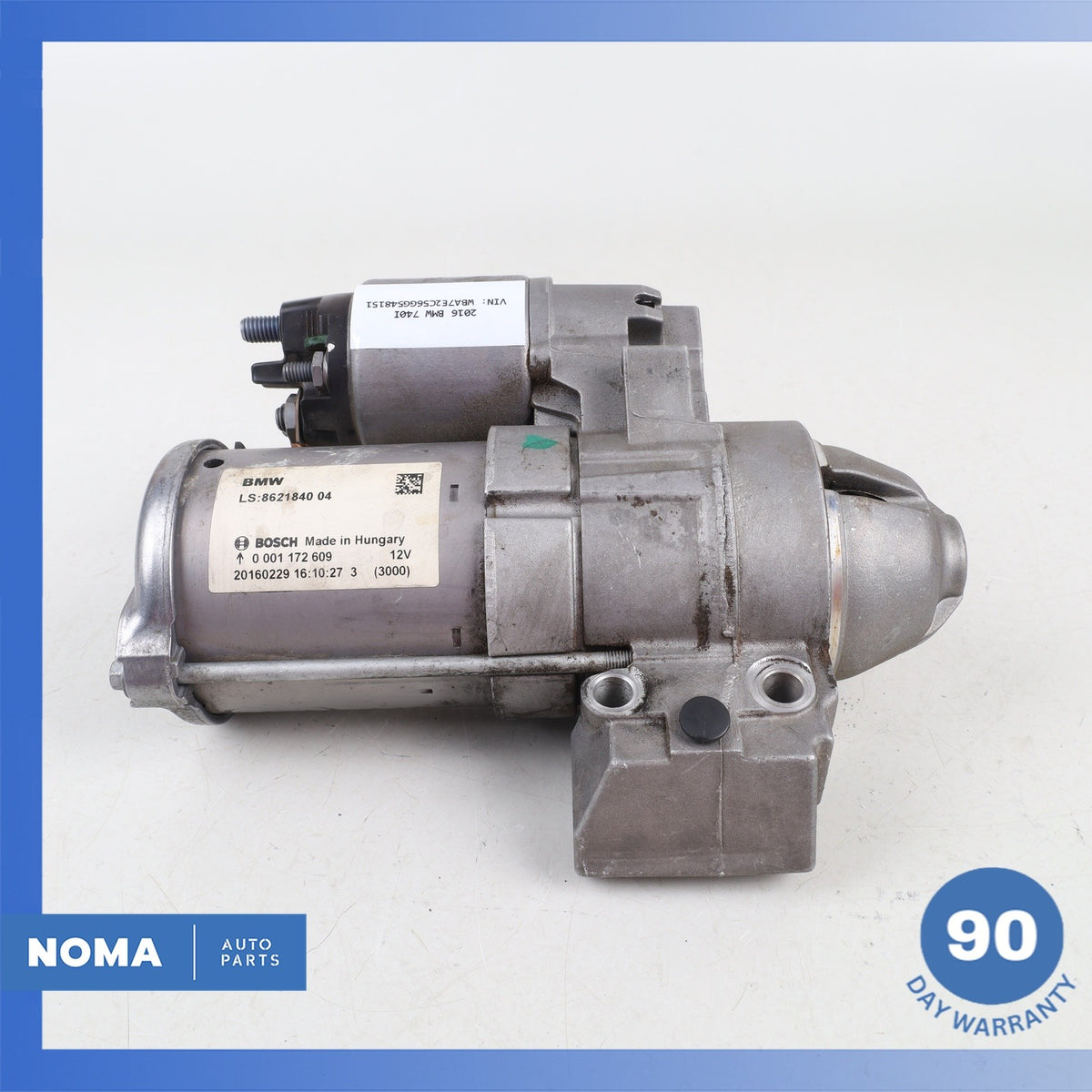 BMW G12 740i 3.0L Engine Starter Motor 8621840 OEM - photo 7