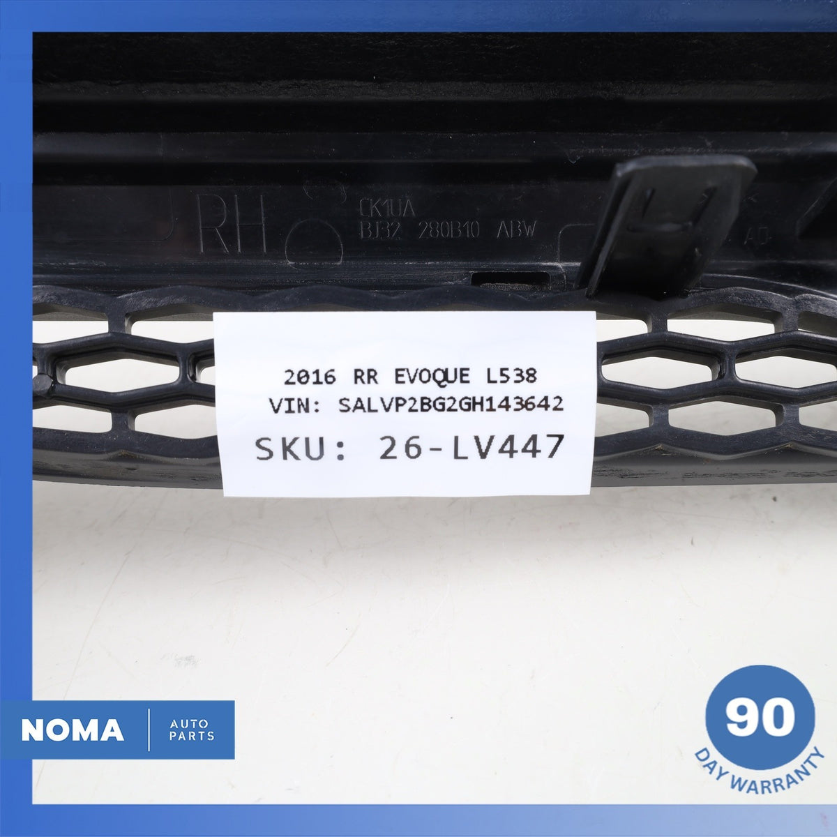 12-19 LR Range Rover Evoque L538 Front Left Driver Side Fender Grille Grill OEM - photo 11