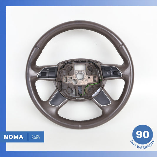 Audi 8R Q5 4-Spoke Steering Wheel w/ Switch Brown 8R0419091BD OEM - photo 1