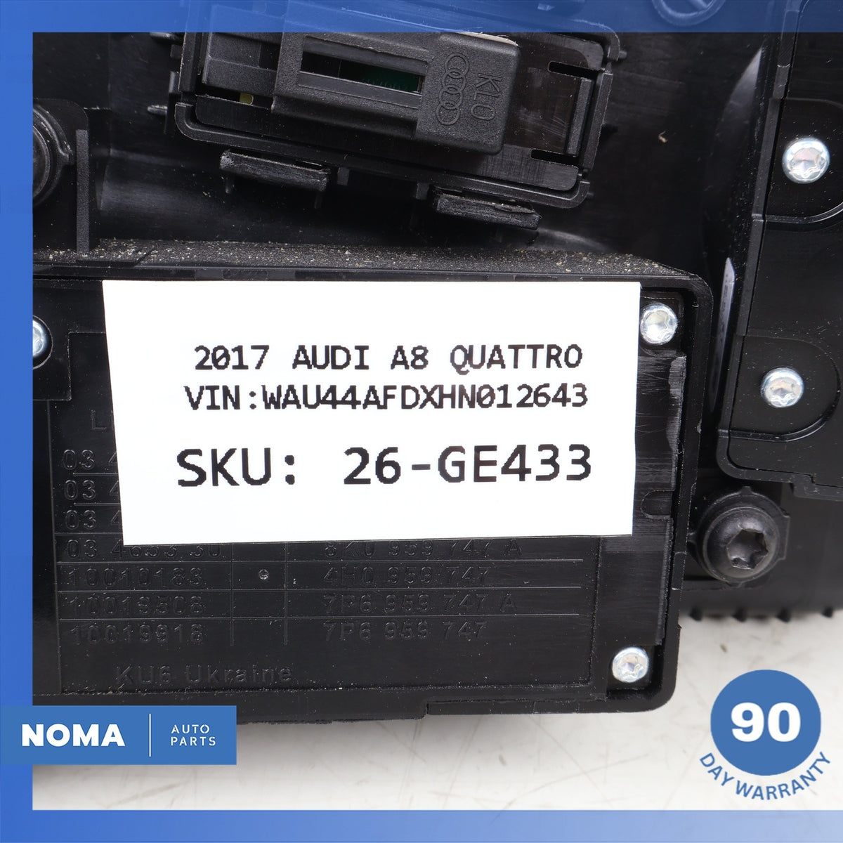 Audi D4 A8L A8 S8 Front Left Seat Control Switch Panel 4H0959747 OEM - photo 11