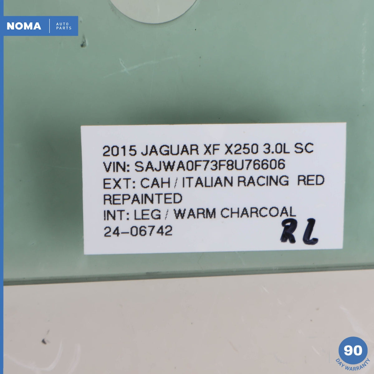 2015 Jaguar X250 XF Rear Left Driver Side Door Window Glass 8X23F25713AB OEM - photo 14