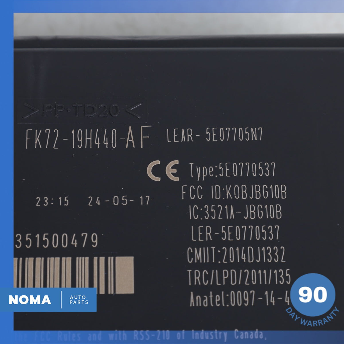 2017 LR Discovery Sport L550 Anti-Theft Keyless Entry Module FK7219H440AD OEM - photo 7