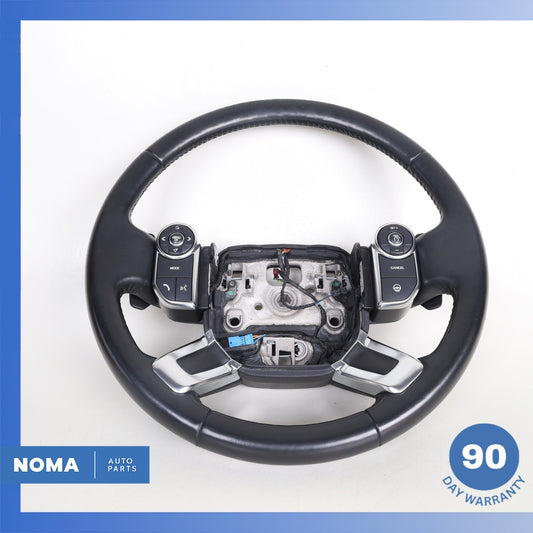 13-22 Land Rover L462 Discovery 5 Leather Steering Wheel Black w/ Switches OEM - photo 1