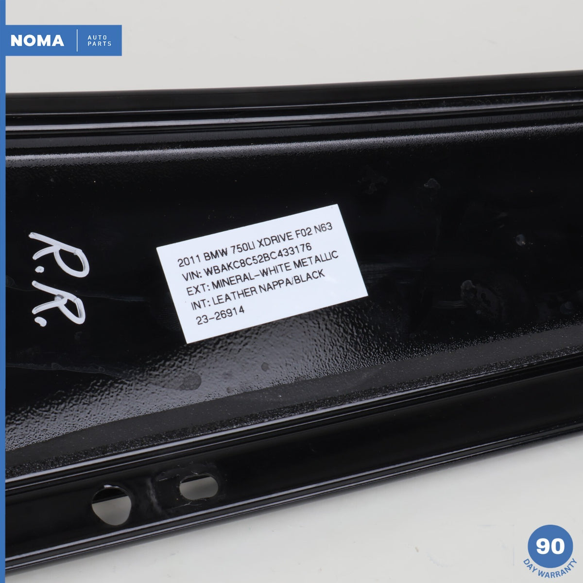09-15 BMW 750Li F01 F02 Rear Right Side B Pillar Door Cover Moulding Black OEM - photo 10