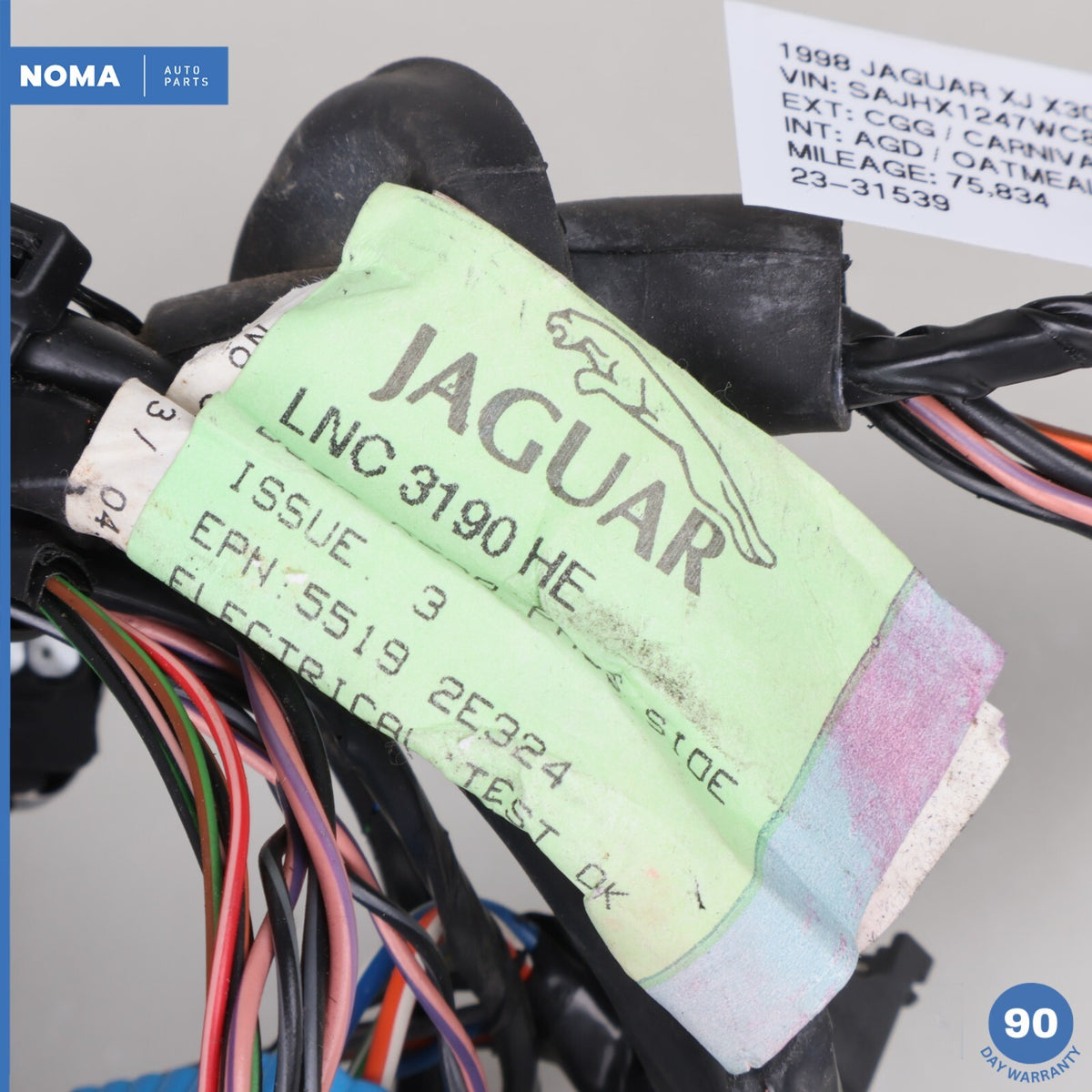98-03 Jaguar XJ8 XJR X308 Rear Right Passenger Side Door Wire Wiring Harness OEM - photo 5