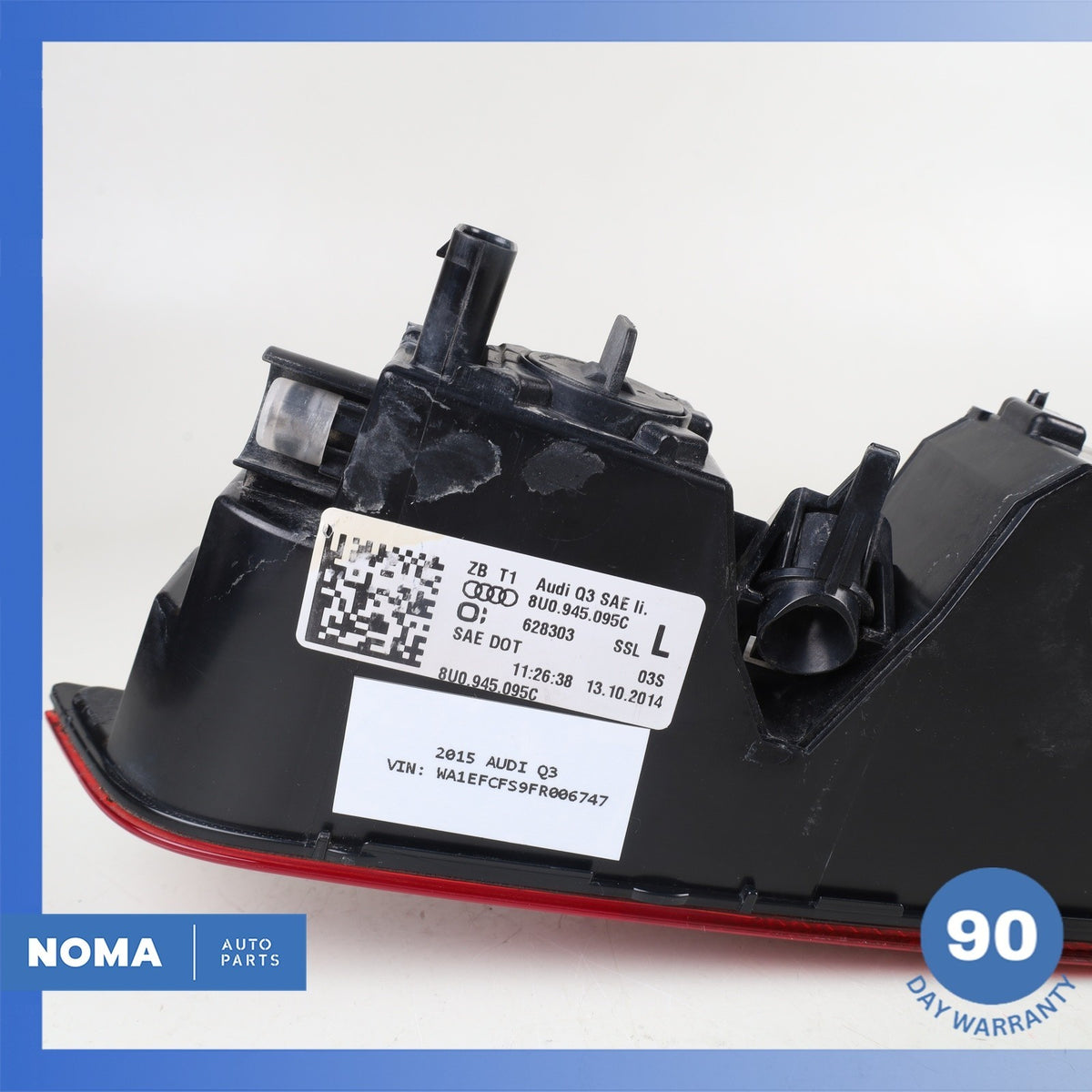 15-18 Audi 8U Q3 Rear Left Side Lower Bumper Reflector Light Lamp 8U0945095C OEM - photo 20