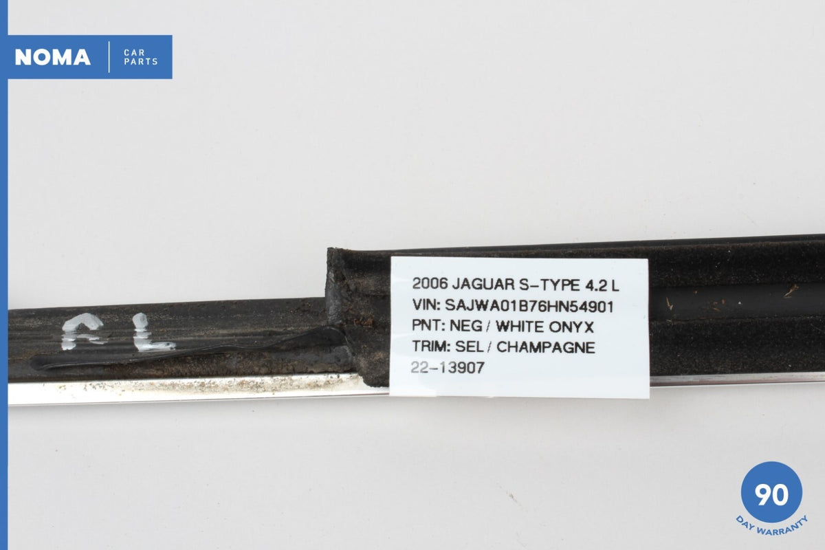 03-08 Jaguar S-Type X204 Rear Left Door Exterior Window Molding Seal Chrome OEM - photo 10