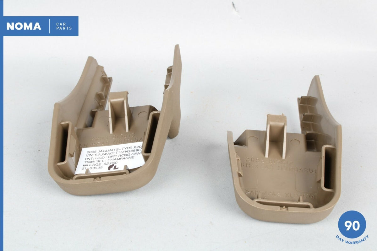 03-08 Jaguar S-Type X204 Front Left Seat Rail Catch Cover Trim Set of 2 AMB OEM - photo 5