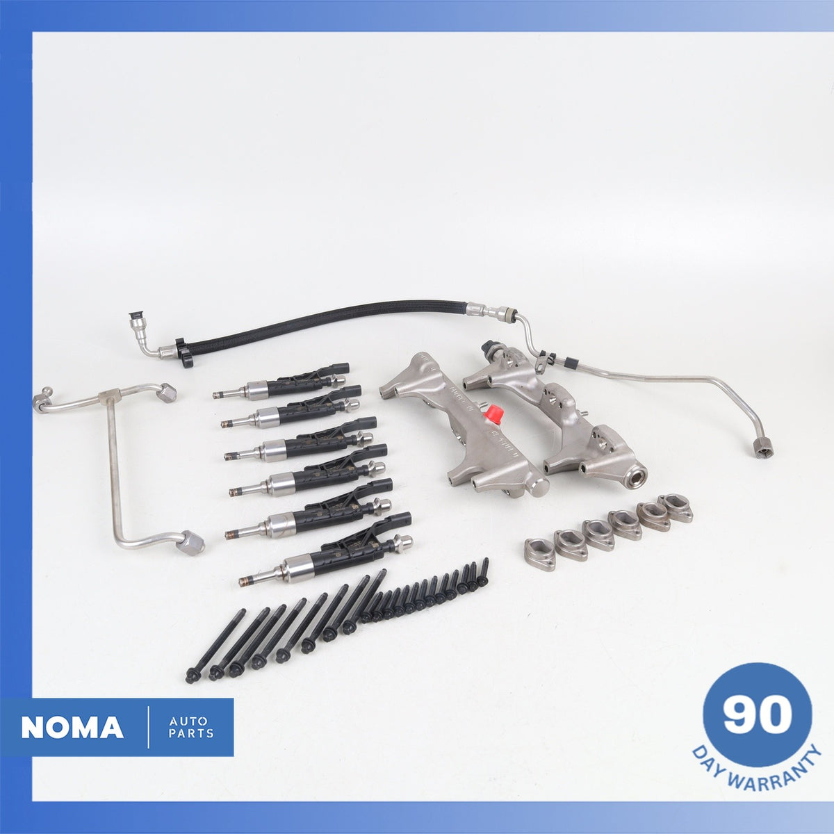 16-20 BMW G12 740i 3.0L Engine Motor Fuel Injector Rail Set w/ Lines OEM 76k - photo 19