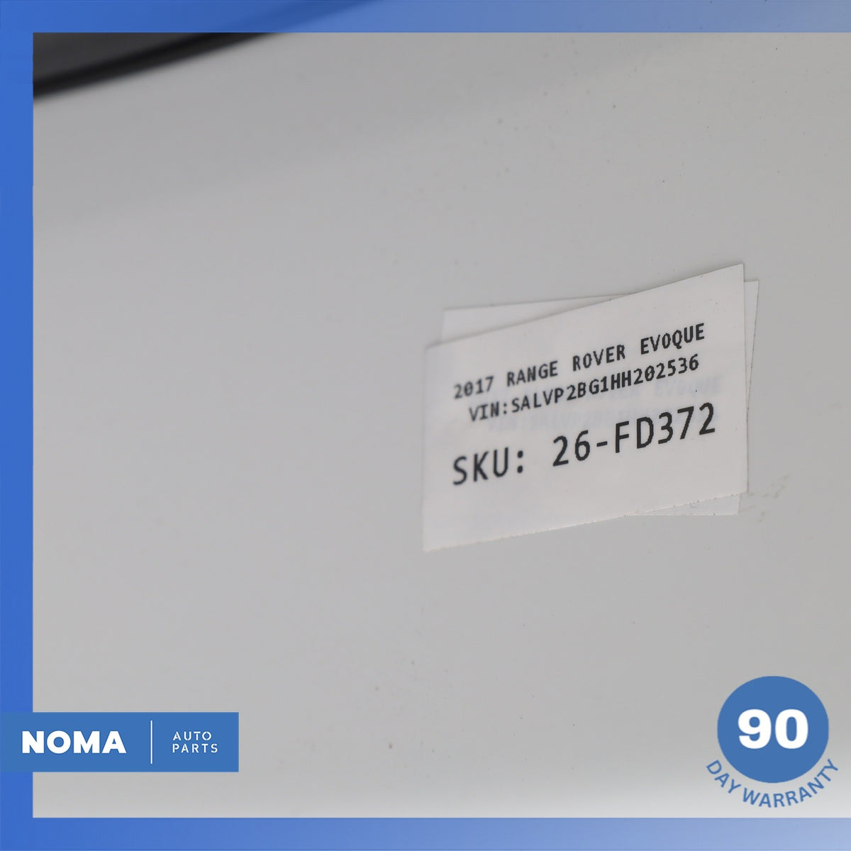12-19 LR Range Rover Evoque L538 4DR Rear Left Side Door Panel Shell White OEM - photo 17