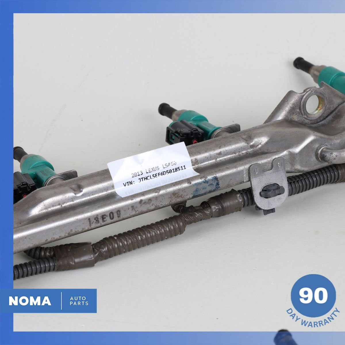 07-17 Lexus USF40 LS460 1UR 4.6L Left & Right Fuel Gas Rail w/ Injector Set OEM - photo 9