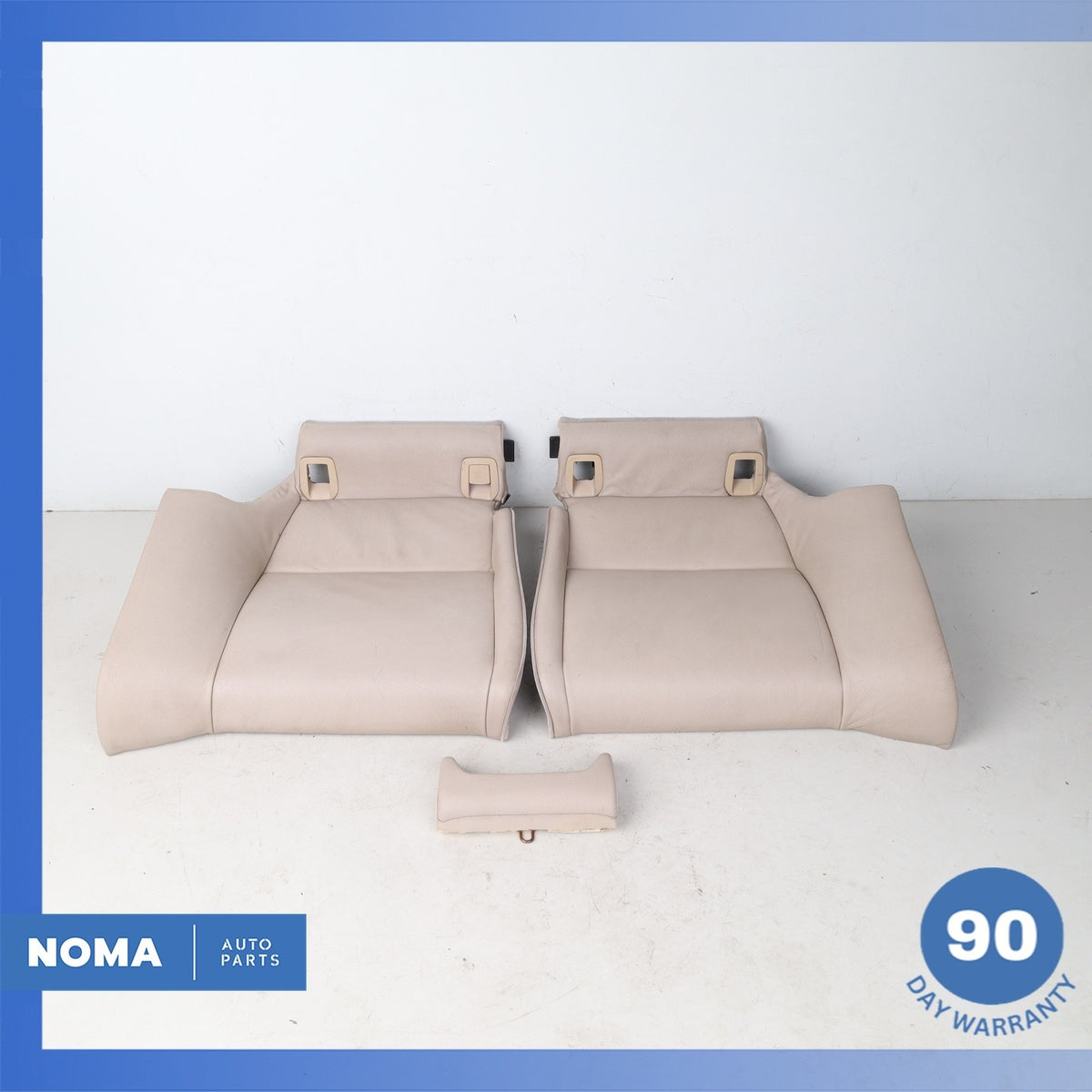 10-13 BMW E92 328i 335i Coupe Rear Left & Right Seat Lower Cushion Set Beige OEM - photo 2