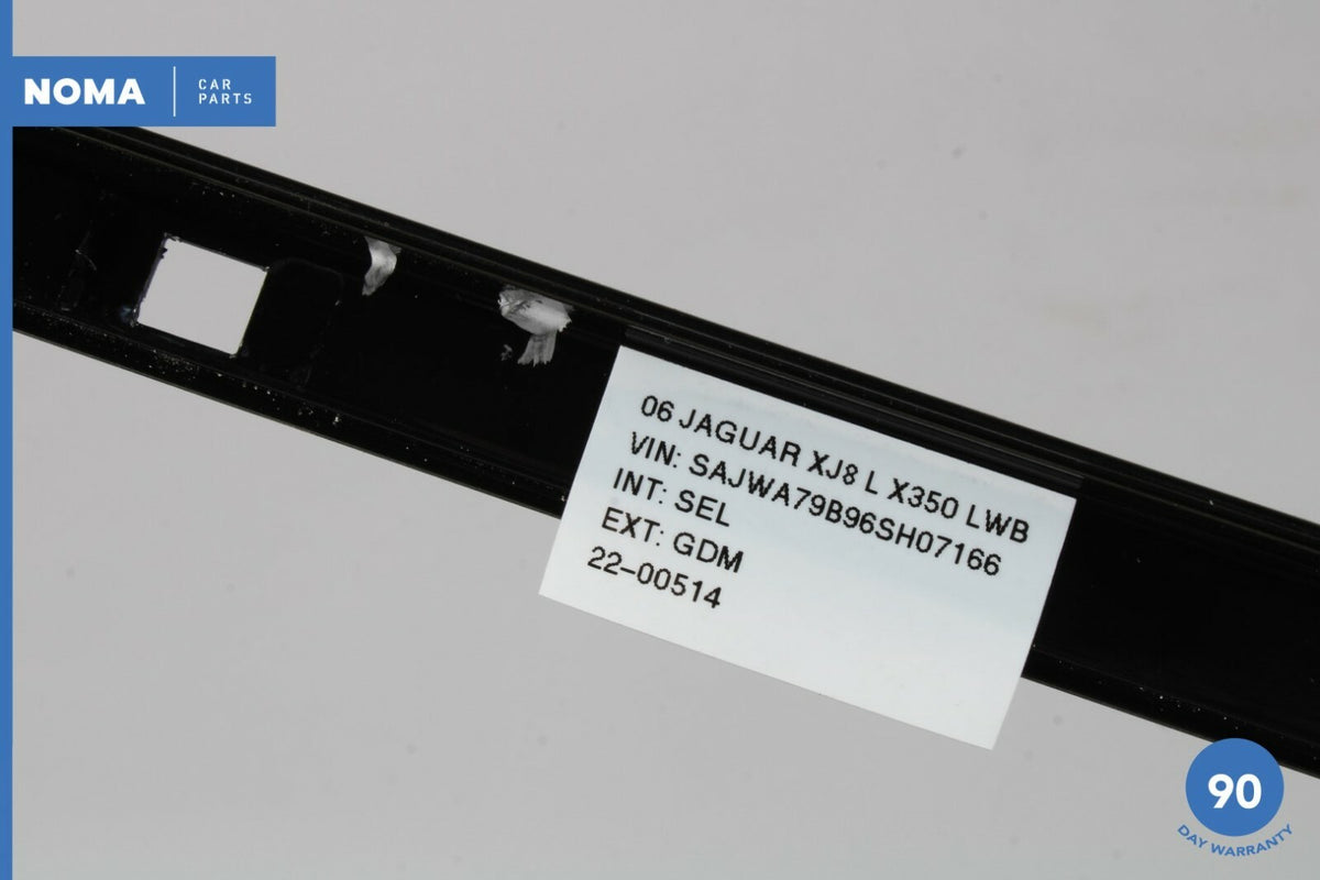 05-09 Jaguar XJ8 VDP X350 X358 LWB Rear Left Side Door Top Exterior Molding OEM - photo 9