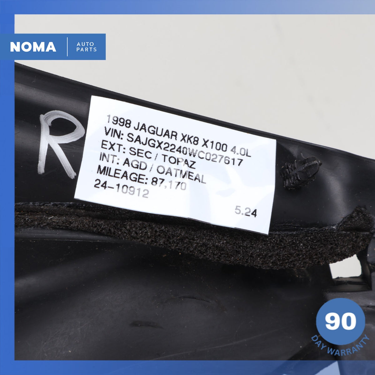 97-06 Jaguar X100 XK8 XKR Convertible Right Side Quarter Window Molding Seal OEM - photo 12