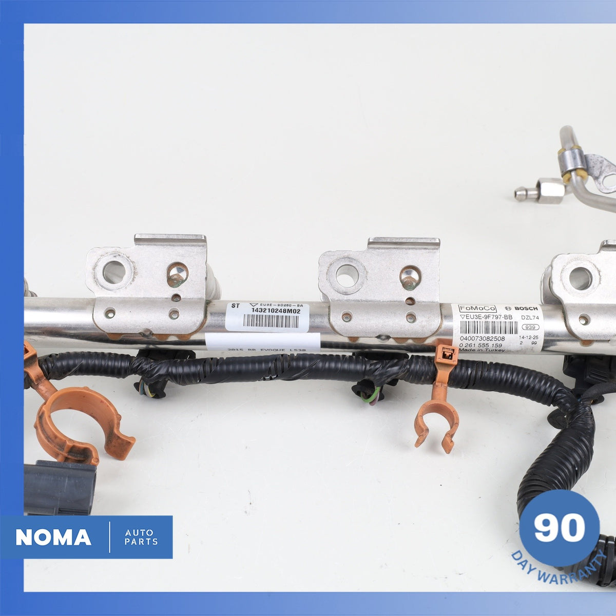 14-17 Range Rover Evoque L538 Engine Motor Fuel Injector Rail w/ Injectors OEM - photo 12