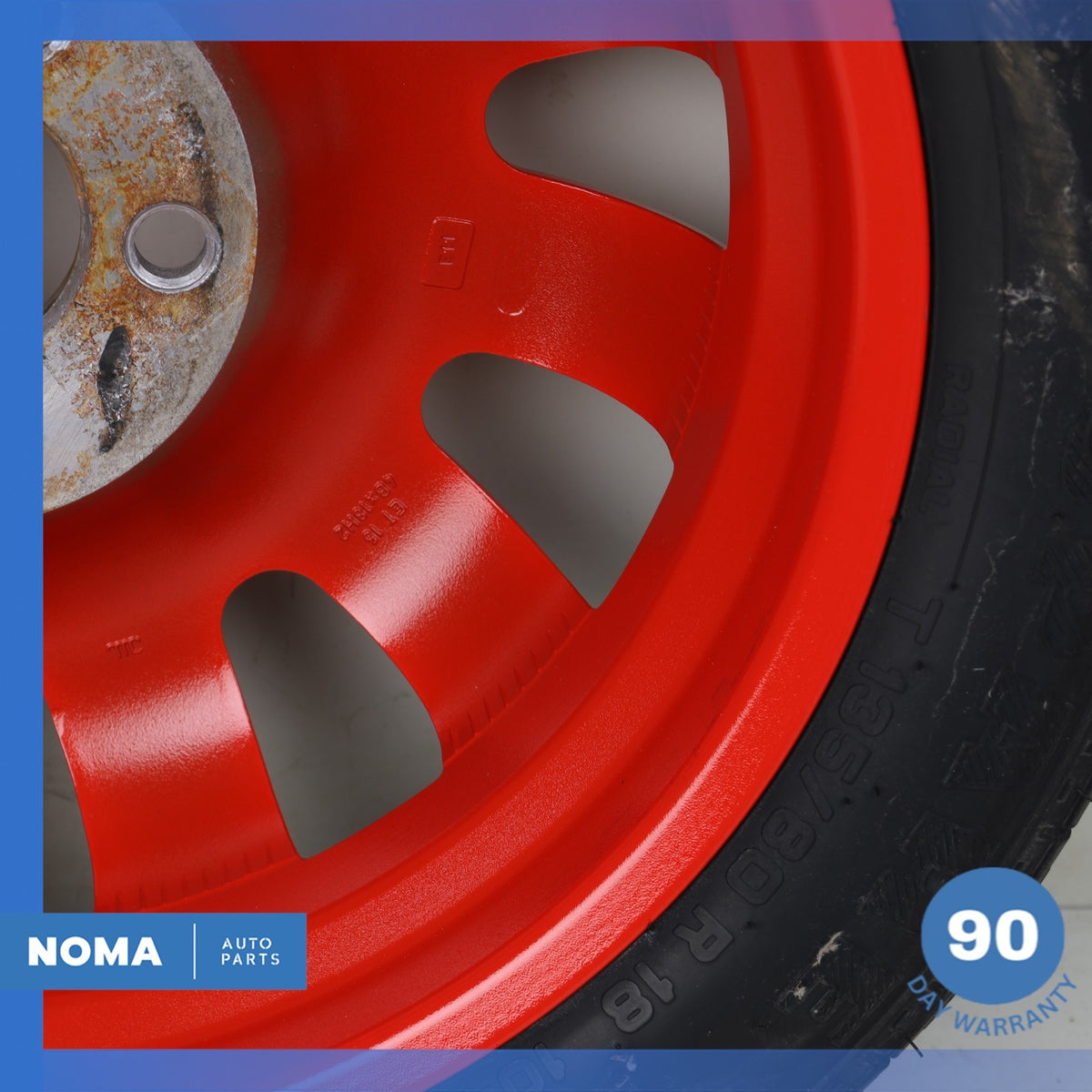 00-06 Jaguar X100 XKR XK8 Emergency Spare Tire Wheel Donut Rim 135 80 18" OEM - photo 9