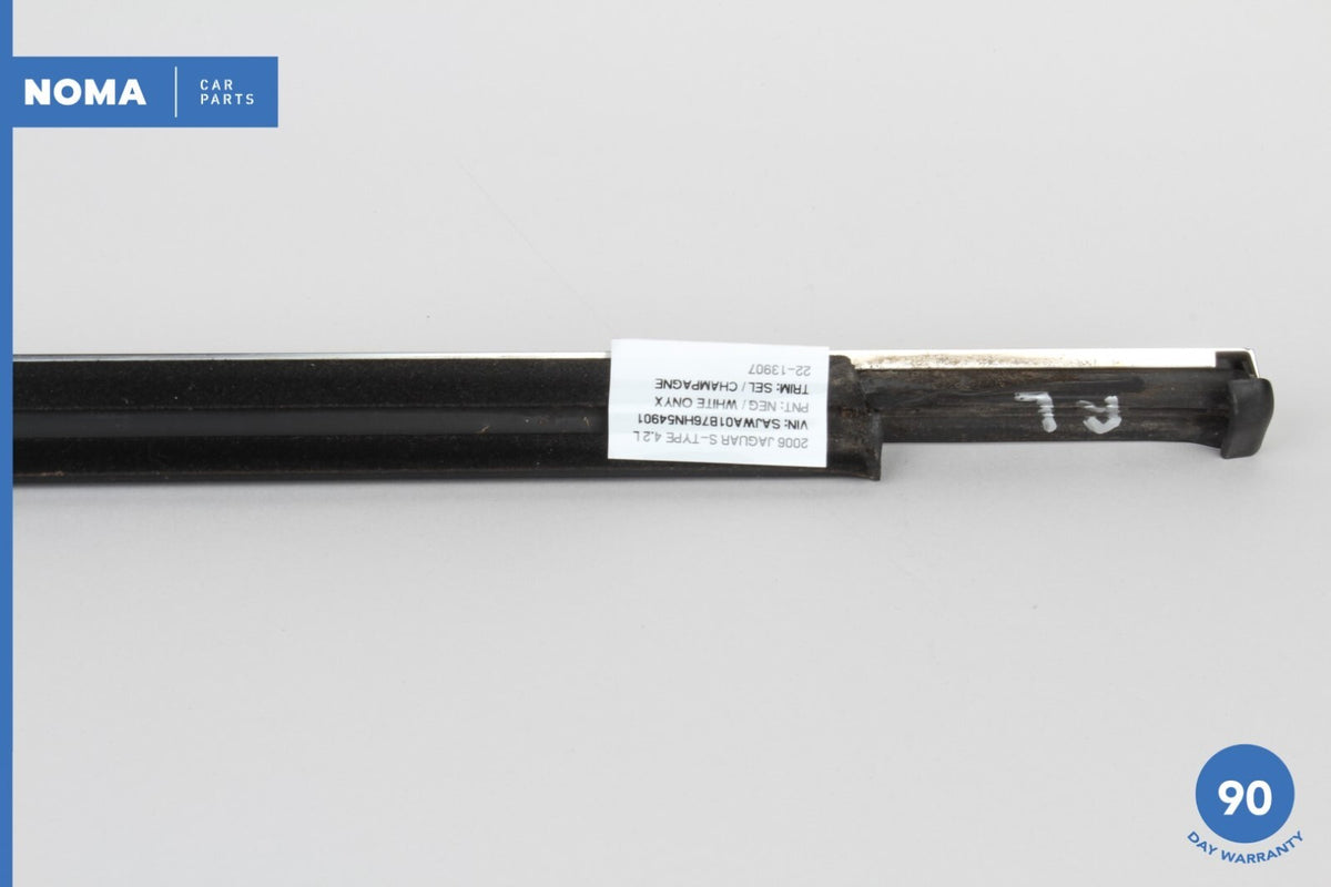 03-08 Jaguar S-Type X204 Rear Left Door Exterior Window Molding Seal Chrome OEM - photo 7