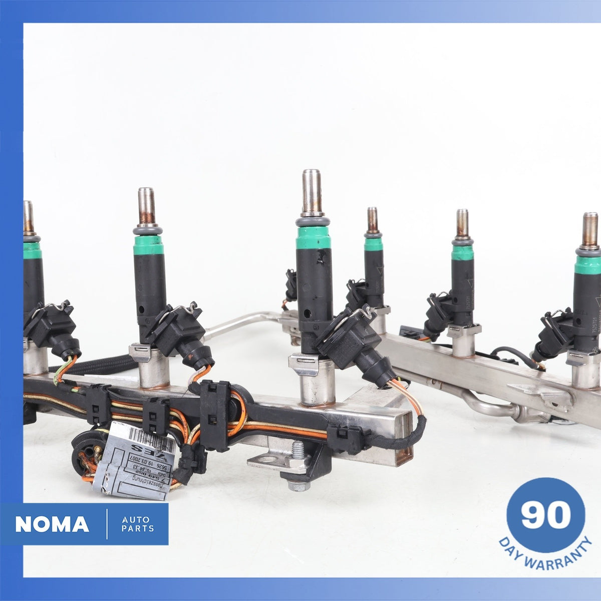 07-10 BMW E70 X5 4.8L V8 N62 Engine Motor Fuel Injector Rail w/ Injectors OEM - photo 2