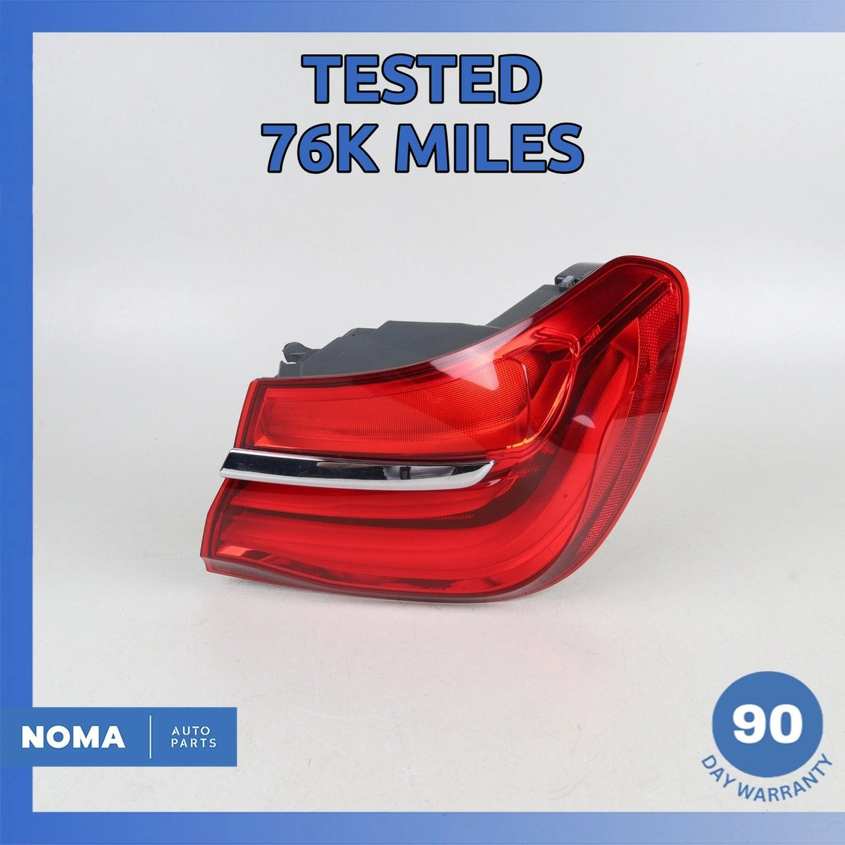 16-19 BMW G12 740i 750Li Rear Right Outer Tail Light Lamp LED w/ Molding OEM 76k - photo 1