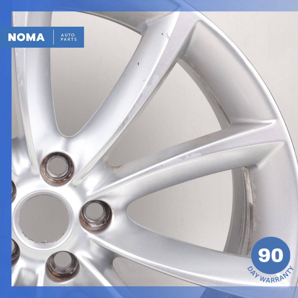 14-24 Jaguar X152 F-Type Propeller 9.5 x R19 19" Rear Wheel Rim Silver OEM - photo 3