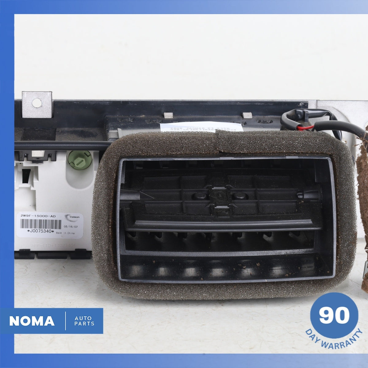 04-09 Jaguar X358 Front Center Dash Board HVAC AC А/C Dual Air Vent w/ Clock OEM - photo 10