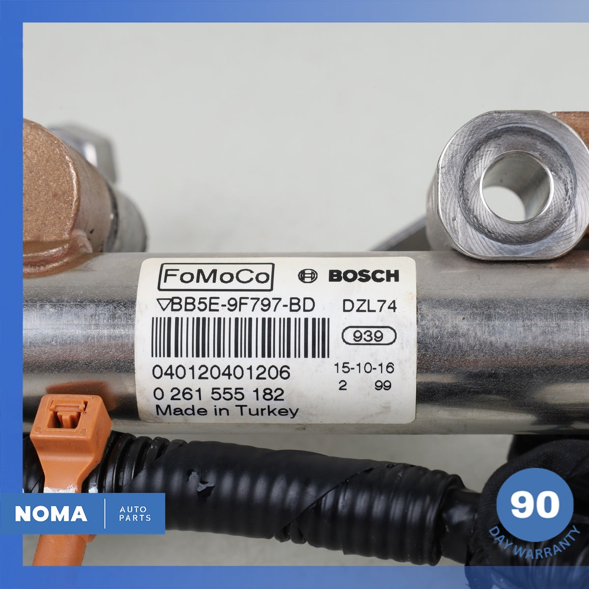 12-17 Jaguar X760 XE XF Evoque L538 2.0 Fuel Injector Rail w/ Injectors OEM - photo 13
