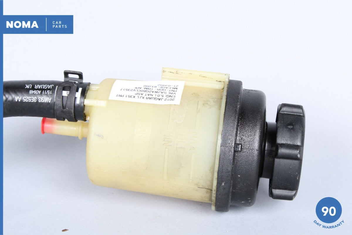 10-18 Jaguar X351 XJ XJL Power Steering Fluid Tank Bottle Reservoir w/ Hose OEM - photo 4