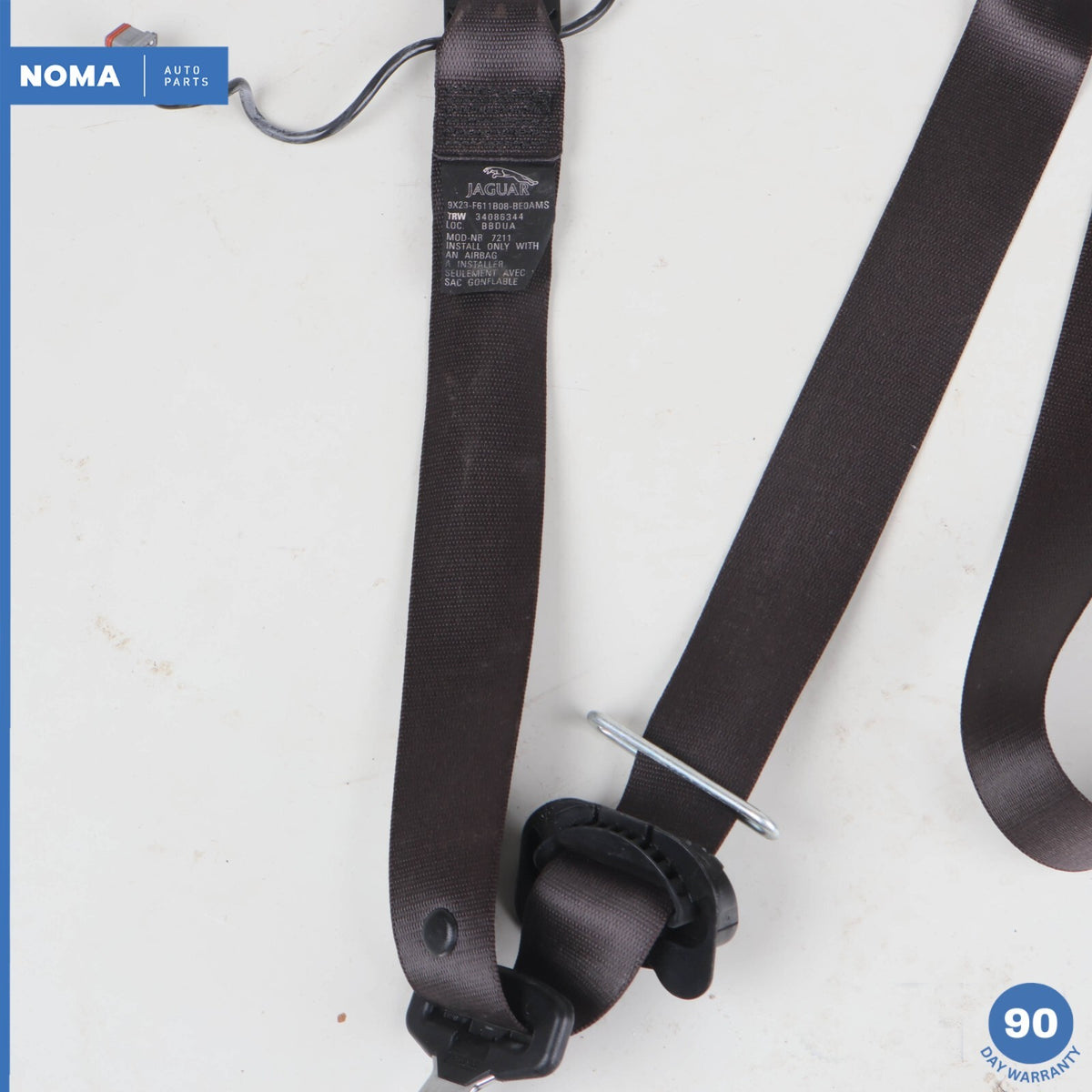 12-15 Jaguar X250 XF XFR Front Right Passenger Seat Belt Retractor Brown OEM - photo 11