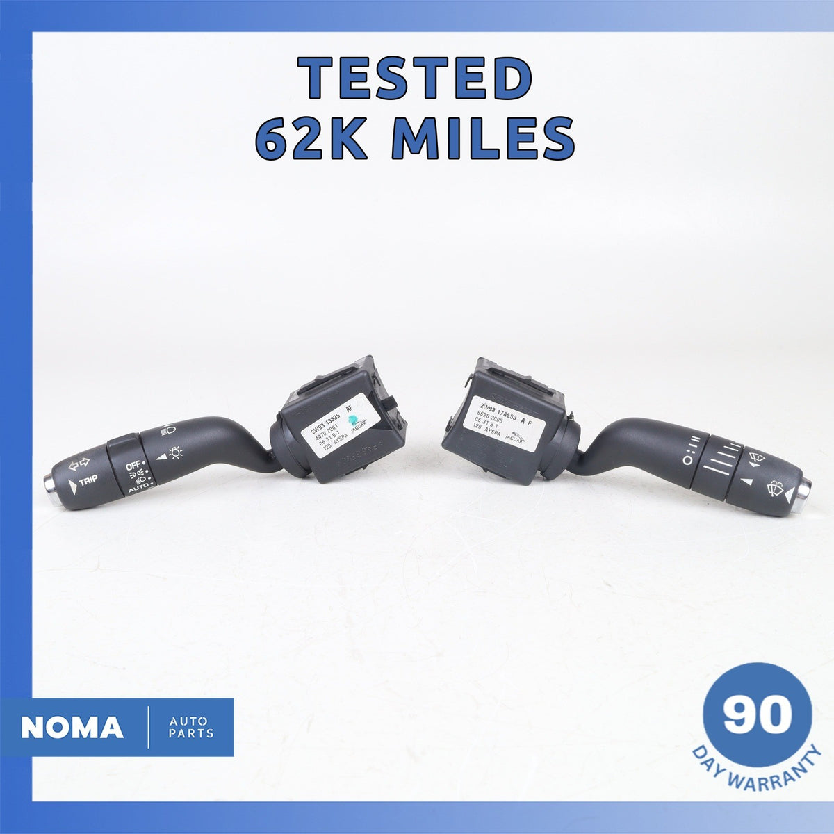 06-08 Jaguar X350 XJ8 Turn Signal Light Washer Switch Set 2W9313335AF OEM 62k - photo 1