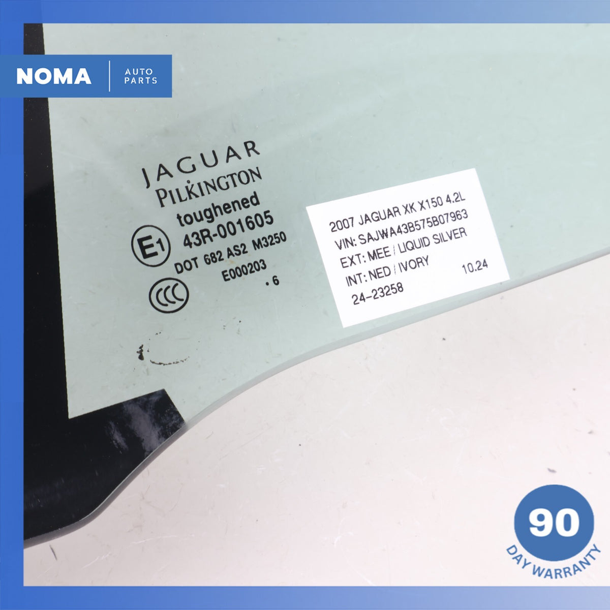 07-15 Jaguar X150 XK XKR Coupe Rear Left Driver Side Quarter Window Glass OEM - photo 14
