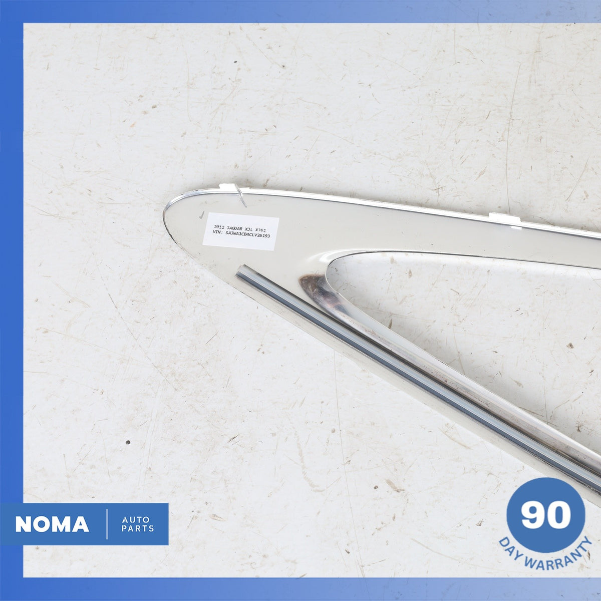 10-19 Jaguar X351 XJ XJR Rear Left Side Quarter Door Window Molding Chrome OEM - photo 9