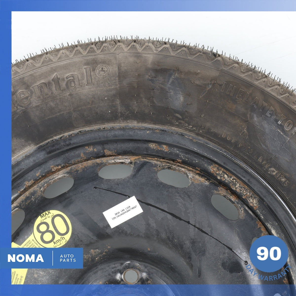 12-16 Range Rover L319 LR4 Emergency Spare Tire Wheel Donut Rim 175 80 19" OEM - photo 2