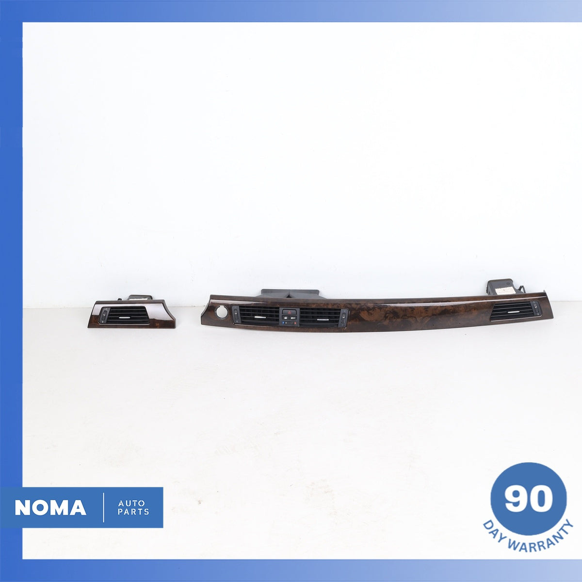BMW E92 328i 335i Dashboard A/C AC Air Vent Grille Wood Trim Set OEM - photo 2