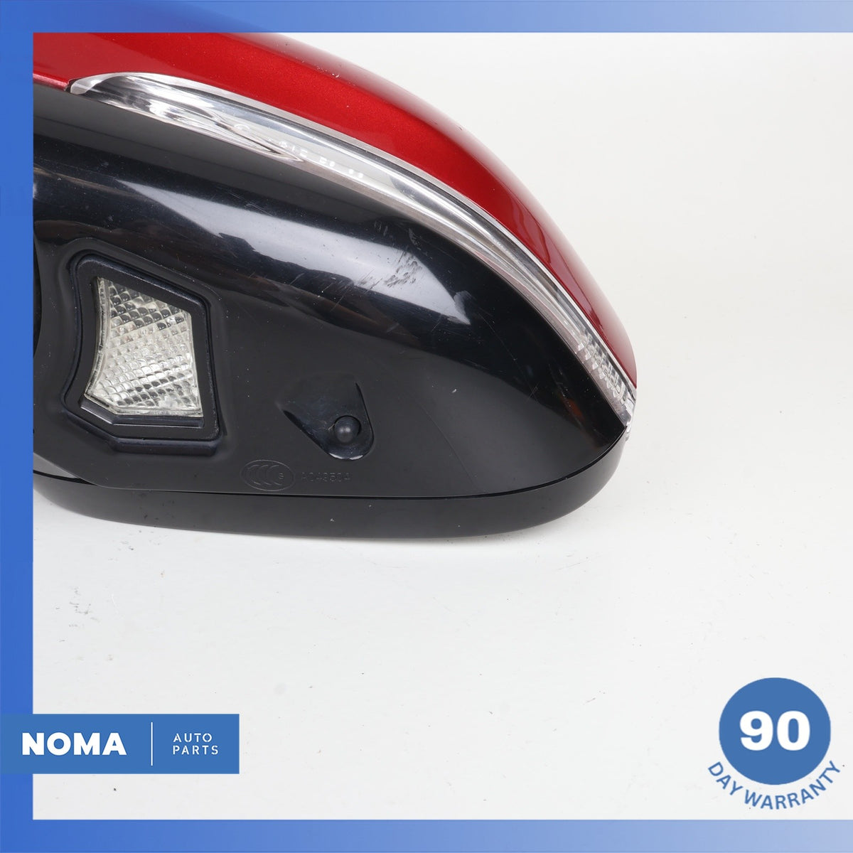 10-19 Jaguar X351 XJ XJR Left Side Rear View Door Mirror w/ Blind Spot Red OEM 7 - photo 12
