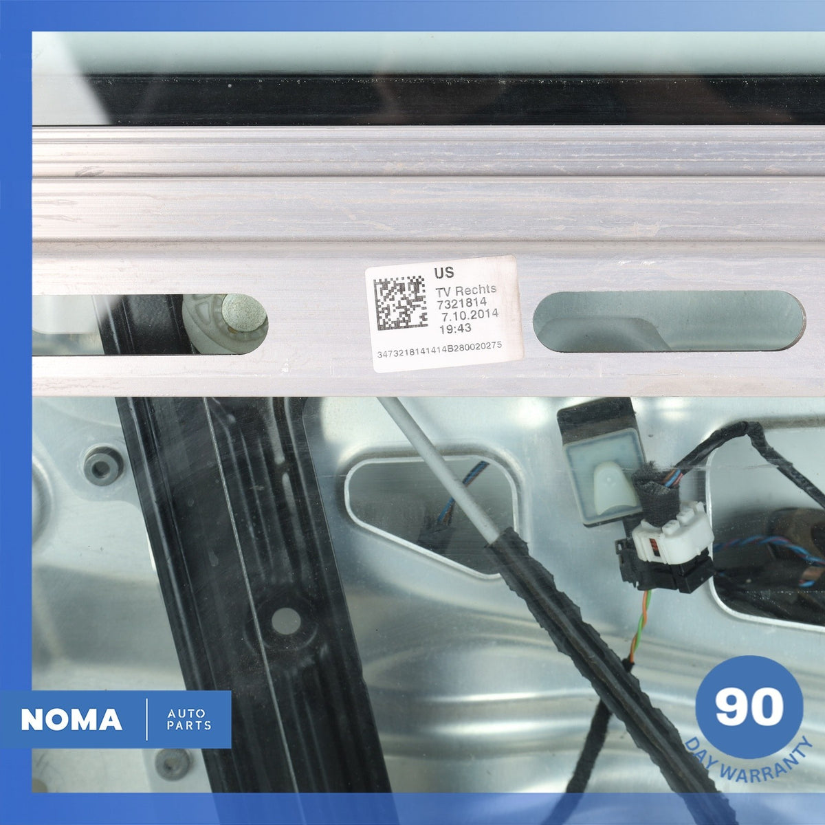 14-21 BMW i3 I01 Front Left Driver Door Panel Frame w/ Window Glass OEM - photo 9