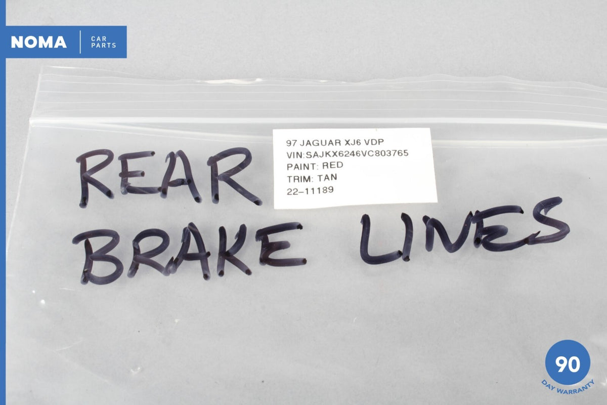 95-97 Jaguar XJ6 X300 Rear Left & Right Side Flexible Brake Hose Pipe Set OEM - photo 11