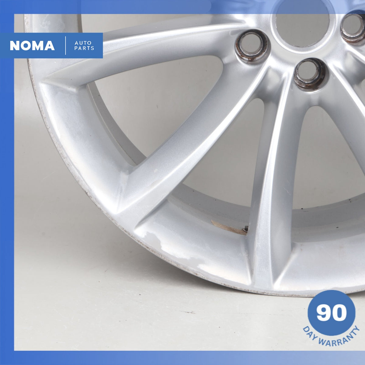 14-24 Jaguar X152 F-Type Propeller 9.5 x R19 19" Rear Wheel Rim Silver OEM - photo 5