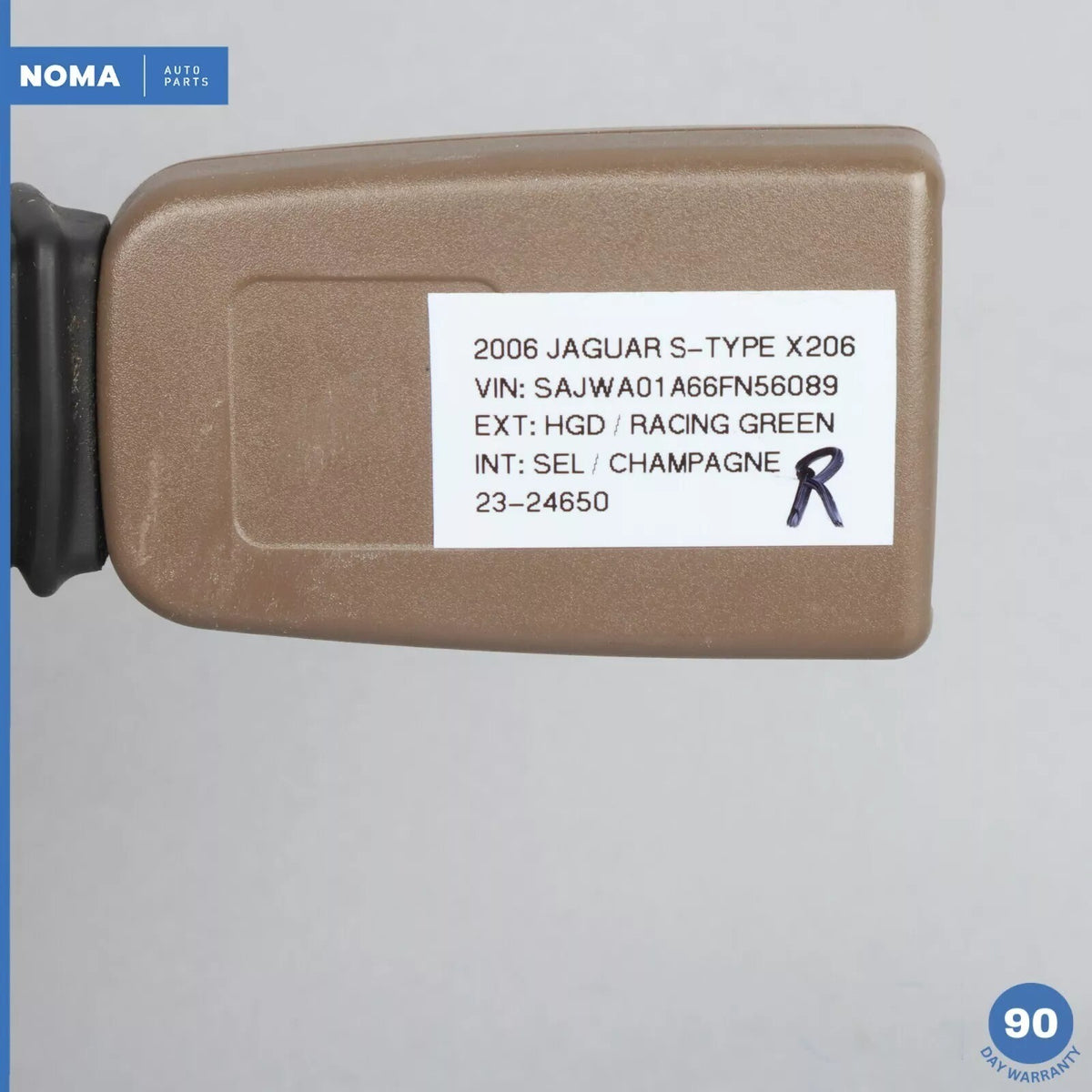 03-10 Jaguar X204 S-Type XK XF Right Passenger Side Seat Belt Buckle Brown OEM - photo 14
