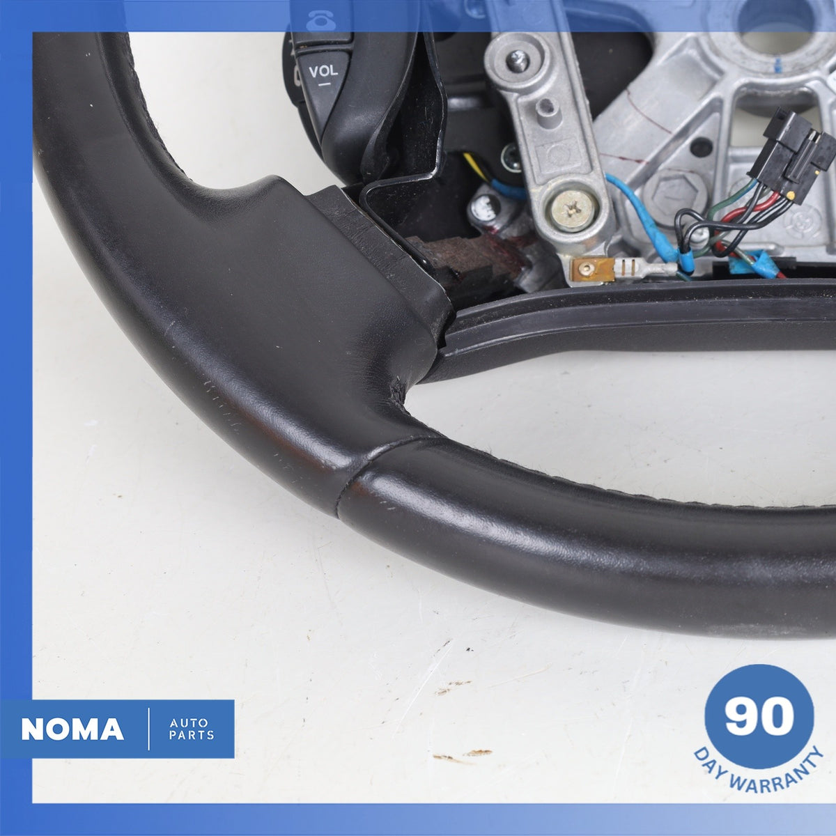 03-06 Jaguar X100 XK8 XJR XJ8 Steering Wheel w/ Switches Black HXD9181FB OEM - photo 3