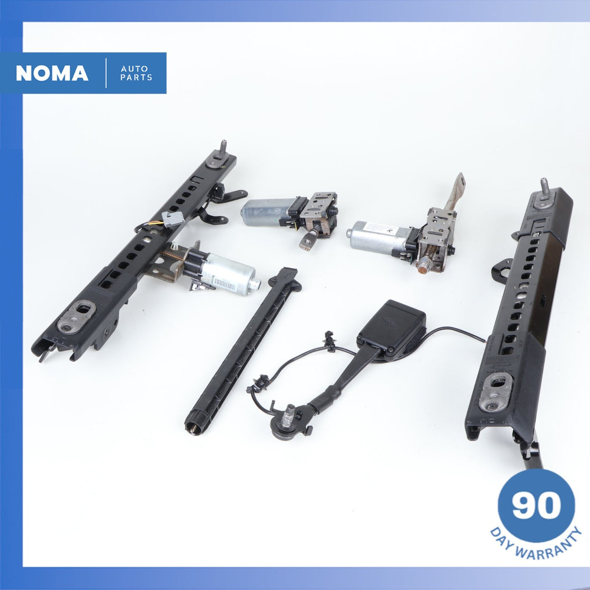 12-17 Range Rover Evoque L538 Front Right Side Seat Rail Motor Set w/ Buckle OEM - photo 12